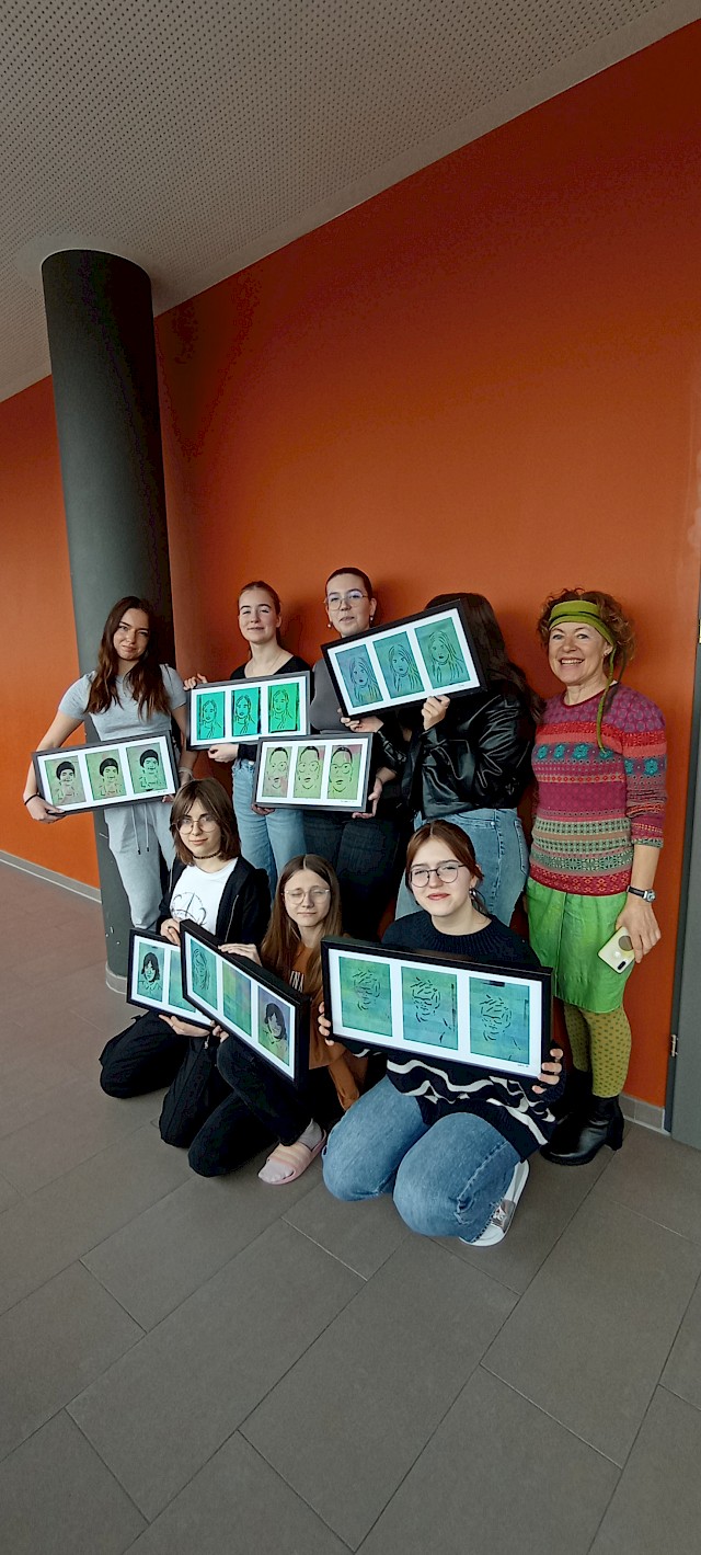 Siebdruck - Workshop der 4CD Klasse